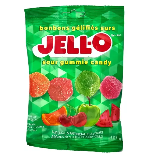 [055415332024] JELL-O BONBONS SOUR CUBE GUMMY 127G