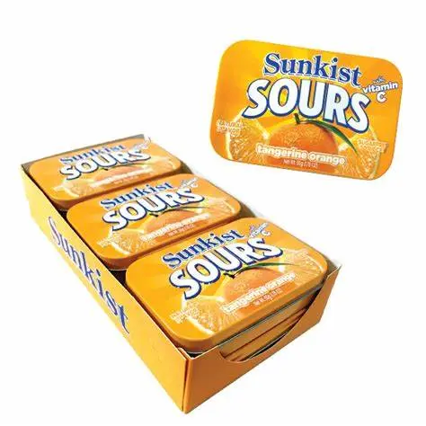 [628371153035] SUNKIST SOURS ORANGE MINTS 50G/6CT