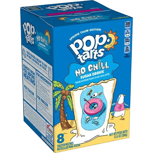 [038000302312] POPTARTS NO CHILL SUGAR COOKIE 8CT 
