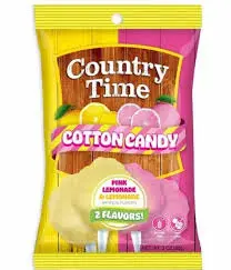 COUNTRY TIME COTTON CANDY PINK LEMONADE & LEMONADE 85G