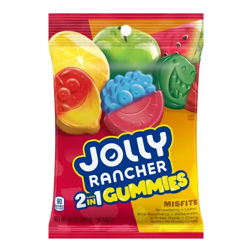 [010700530141] JOLLY RANCHER 2IN1 GUMMIES MISFITS 184G