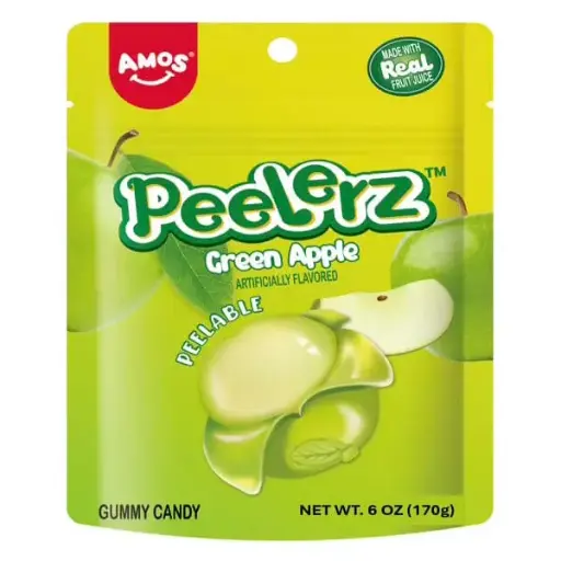 [810179080440] AMOS PEELERZ GREEN APPLE 170G 