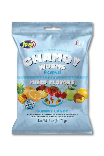 [7808] JOVY CHAMOY MIXED FLVR WORMS 5OZ