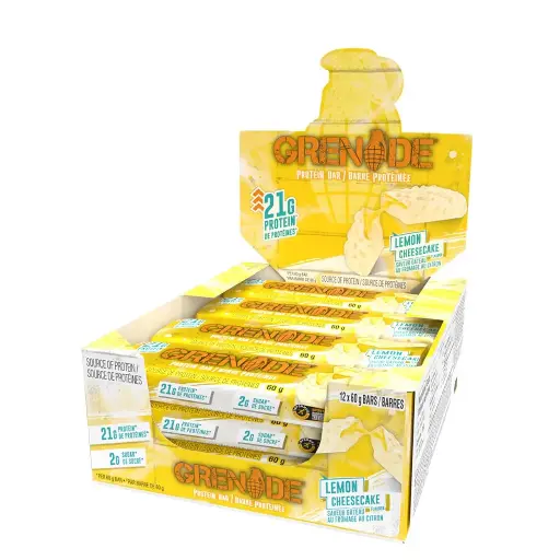 GRENADE LEMON CHEESCAKE PROTIEN BAR 60G/12CT
