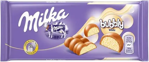 MILKA BUBBLY WHITE 100G