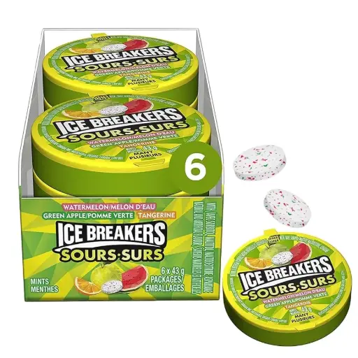 [8464] ICE BREAKERS FRUIT SOURS DUO 43G/ 6CT 