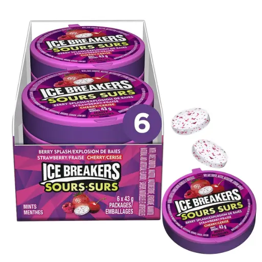 [113664] ICE BREAKERS BERRY SOURS 43G/ 6CT