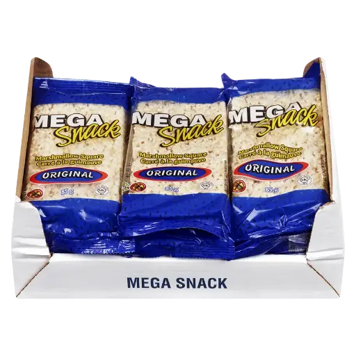 [853350510220] MEGASNACK MARSHMALLOW SQUARE ORIG 85G/12CT