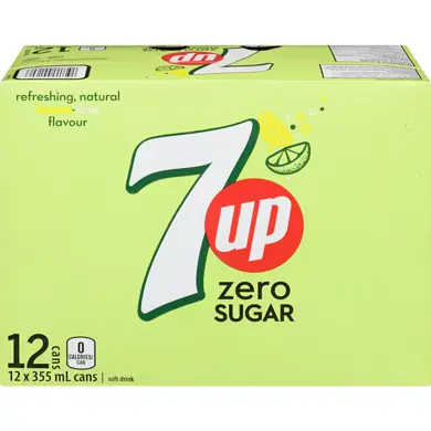 7UP ZERO CANS 355ML /12CT