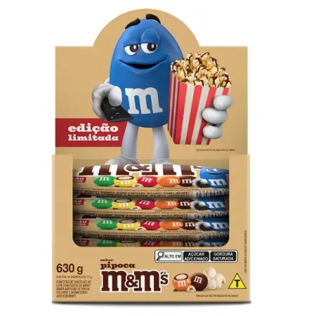[2564.] M&M POPCORN FLAVOUR (BRAZIL) 35G/18CT