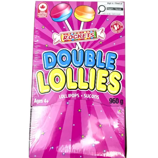 [13605] ROCKETS DOUBLE LOLLIES LOLIPOP 960G