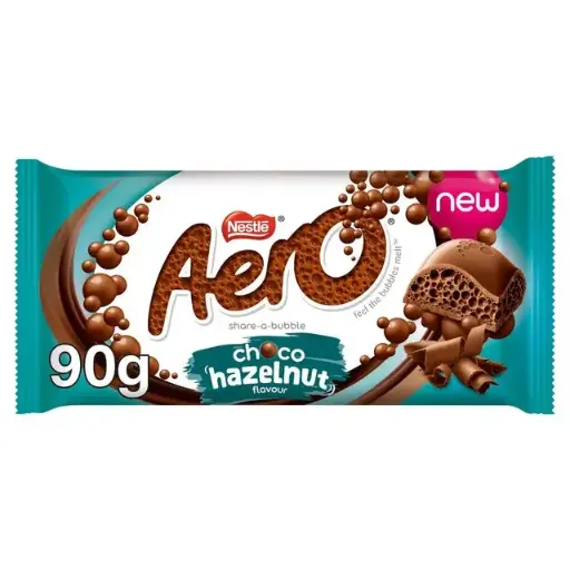 AERO CHOCO HAZELNUT BLOCK 90G (UK)