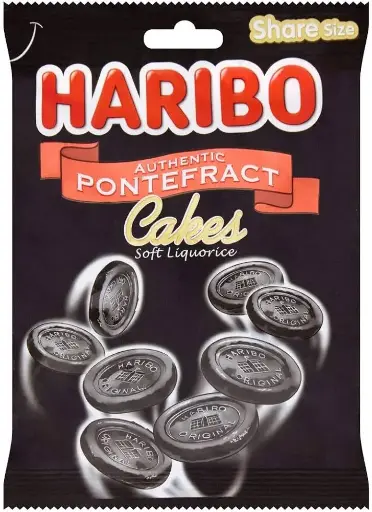 HARIBO PONTEFRACT CAKES SOFT LIQUORICE 160G (UK)