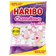 HARIBO CHAMALLOWS PINK & WHITE 154G (UK)