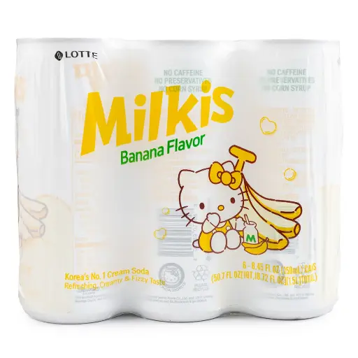 [809939073662] LOTTE MILKIS BANANA 6CT / 250ML