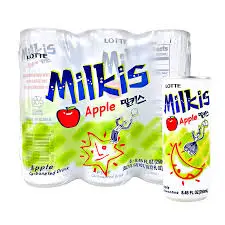 [809939088512] LOTTE MILKIS APPLE 6CT / 250ML