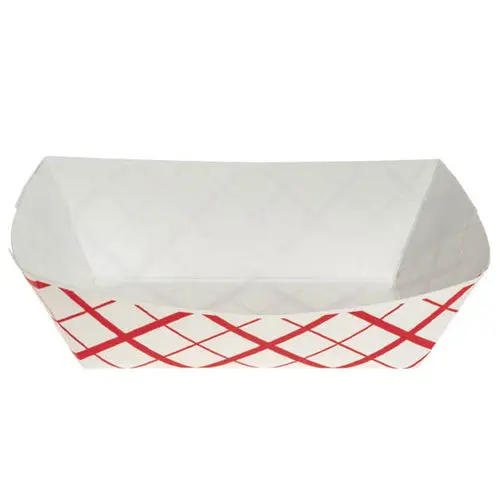 [017779087033] RED FOOD TRAY 3LB 1000CT 