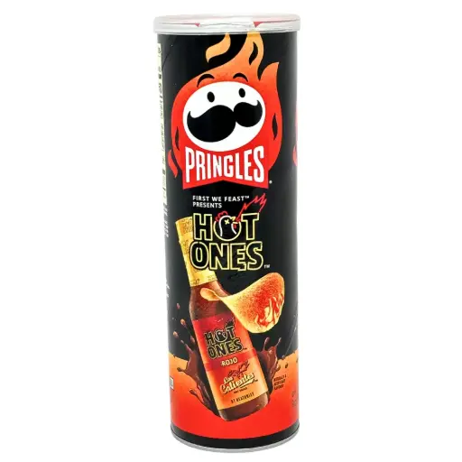 [064100150478] PRINGLES HOT ONES ROJO 156G 