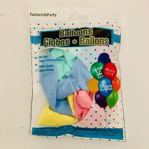 [60325] HELIUM QUALITY BIRTHDAY BALOONS 12"/10CT  
