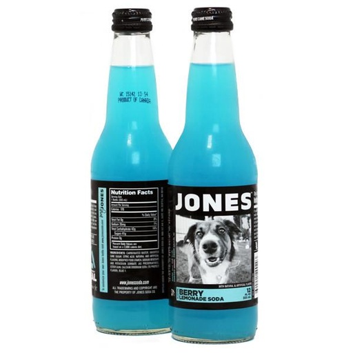 [00620221216945] JONES SOURS BERRY LEMONADE / SUNSET SARSAPARILLA BTL 355ML/12CT