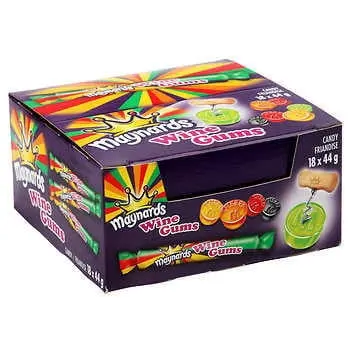 MAYNARDS WINE GUMS ROLLS 44G /18CT 
