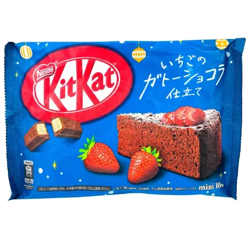 [4902201182676] KIT KAT STRAWBERY CHOCLATE WAFER MINI BAR 116G/10CT 