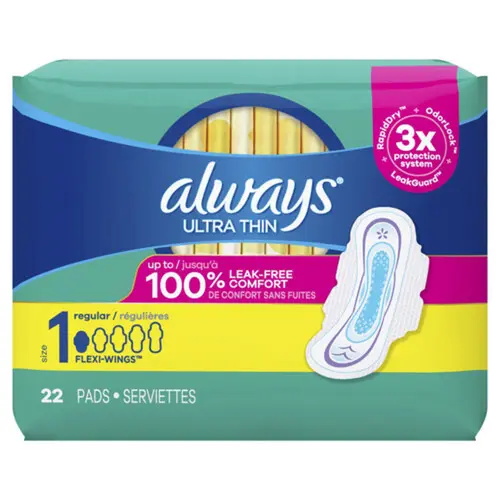 [3395] ALWAYS ULTRA THIN REG WITH FLEXI PADS 22CT