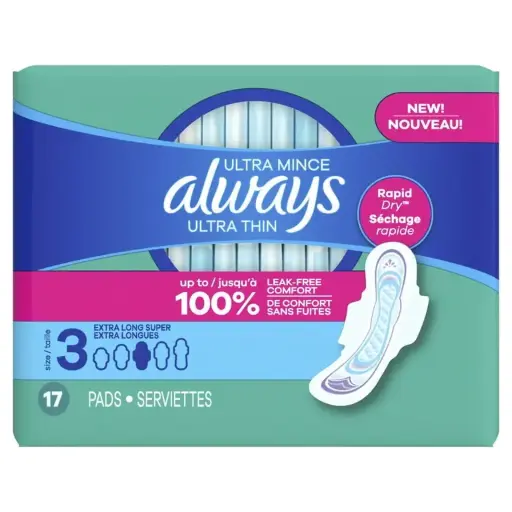 ALWAYS ULTRA THIN EXTRA LONG PADS 17CT