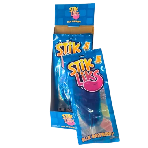 STIK LIKS BLUE RASPBERRY LOLLIPOPS 15CT
