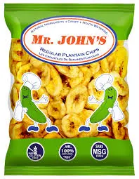 MR. JOHN'S REG/SPICY PLANTAIN CHIPS 135G