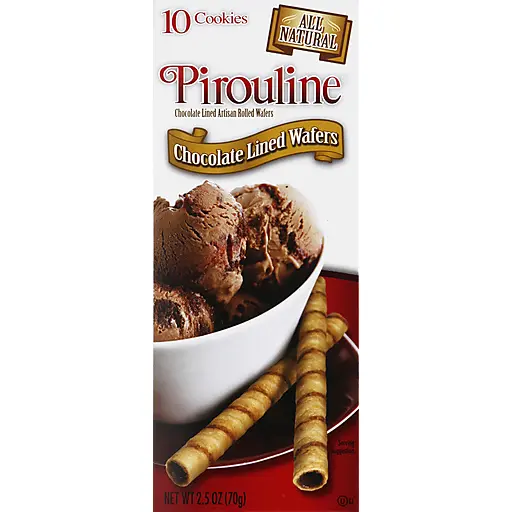 [042456000203] PIROULINE CHOCOLATE LINED WAFERS 70G/10CT