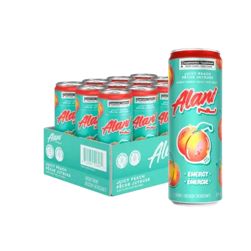 [4637] ALANI JUICY PEACH ENERGY DRINK 355 ML /12CT