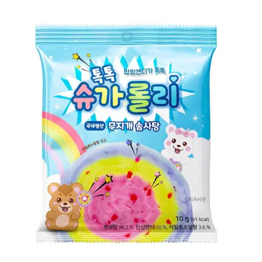 [8809709340477] POPPING SUGAR ROLLY RAINBOW 10G