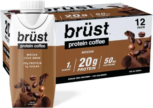 BRUST CHOCOLATE PROTEIN COFFEE 20G 330ML/18CT