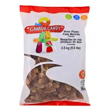 [064777806630] CANADA CANDY SOUR FIZZY COLA BOTTLES 2.5KG