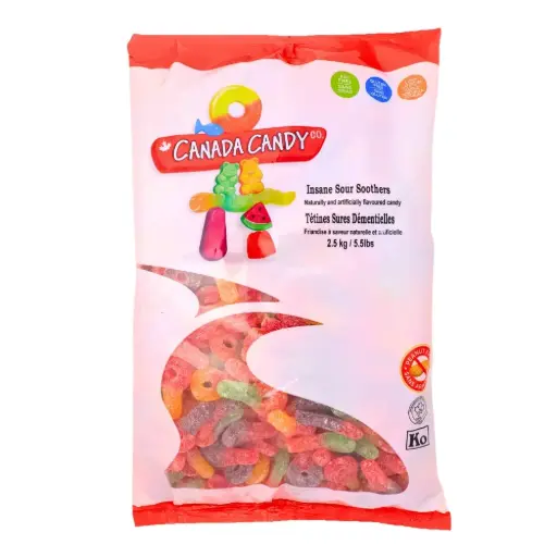 [064777805633] CANADA CANDY INSANE SOUR SOOTHERS 2.5KG