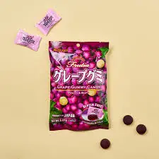 [J09077] KASUGAI GRAPE GUMMY CANDY 107G (JAPAN) 