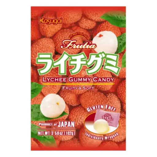 [4901326040397] KASUGAI LYCHEE GUMMY CANDY 102G (JAPAN) 