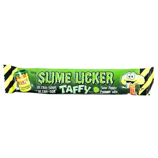 [060631937182] TOXIC WASTE SLIME LICKER SOUR APPLE TAFFY 20G/48CT