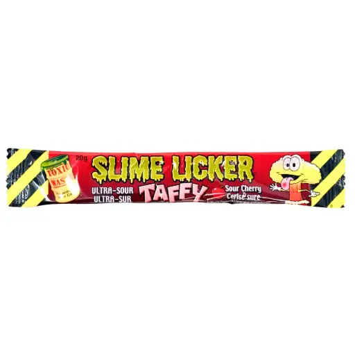 [060631937168] TOXIC WASTE SLIME LICKER SOUR CHERRY TAFFY 20G/48CT