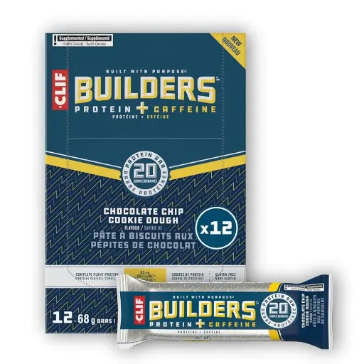 CLIF BUILDERS CHOCO CHIP COOKIE DOUGH 68G/12CT