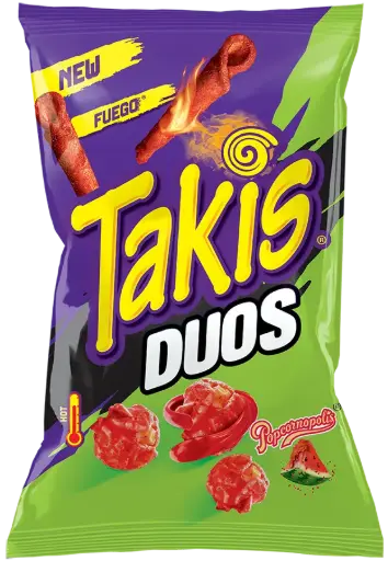 [757528052195] TAKIS DUOS FUEGO POPCORNOPOLIS 198G