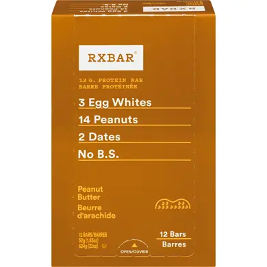 RX BAR PEANUT BUTTER 52G/12CT