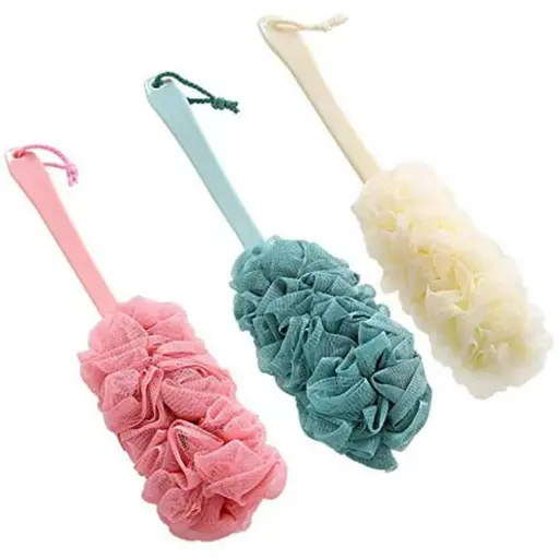 [8624111900015]  BATH LOOFAH W/ HANDLE 