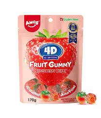 AMOS 4D STRAWBERRY GUMMY BURST 170G