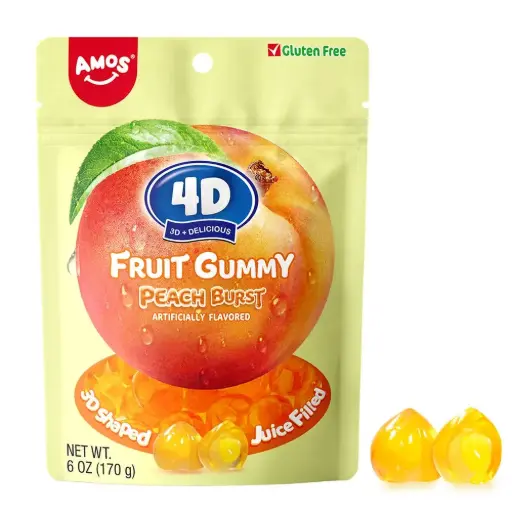 [810051808278] AMOS 4D PEACH GUMMY BURST 170G