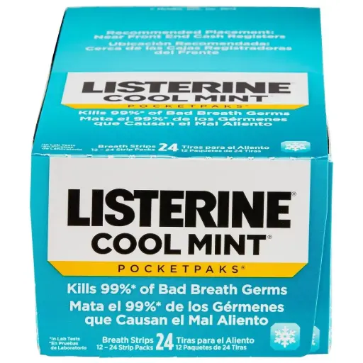 LISTERINE COOL MINT POCKET PACKS 24CT/12PK