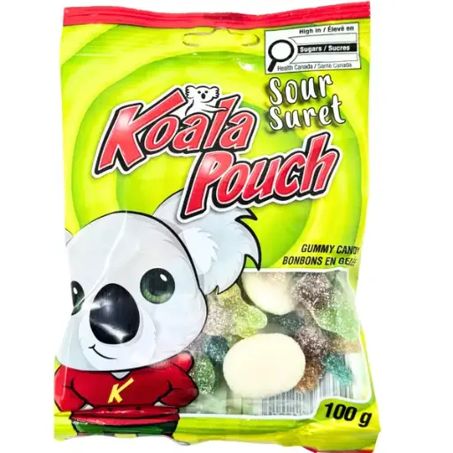 [055656112010] KOALA POUCH SOUR GUMMY CANDY 100G