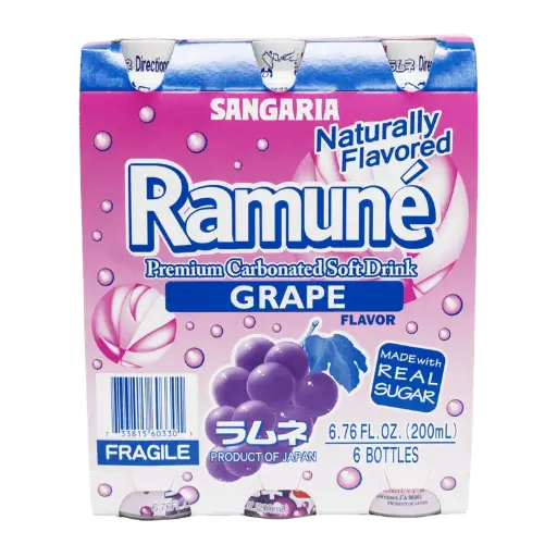 [733815603301] SANGARIA RAMUNE GRAPE 200ML/6CT (JAPAN)