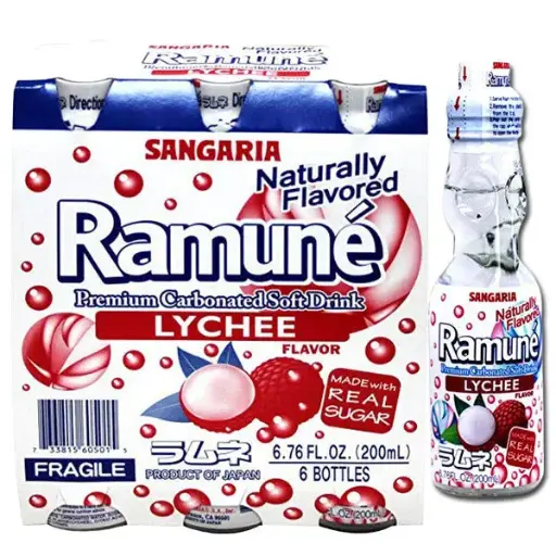 [733815605015] SANGARIA RAMUNE LYCHEE 200ML/6CT (JAPAN)